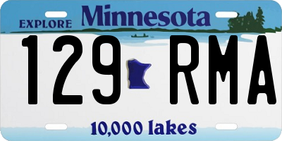MN license plate 129RMA