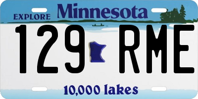 MN license plate 129RME