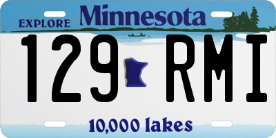 MN license plate 129RMI