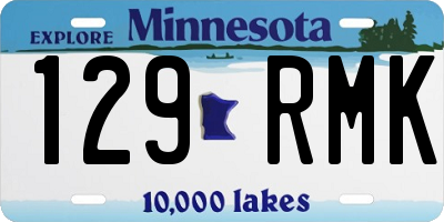 MN license plate 129RMK