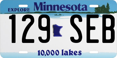 MN license plate 129SEB