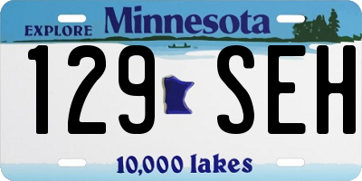 MN license plate 129SEH