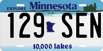 MN license plate 129SEN