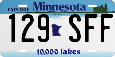MN license plate 129SFF