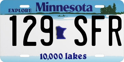 MN license plate 129SFR