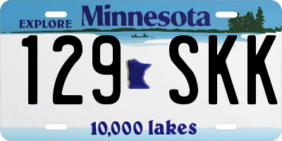 MN license plate 129SKK