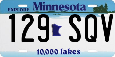 MN license plate 129SQV