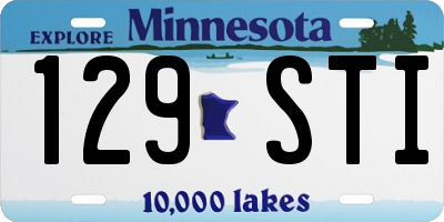 MN license plate 129STI