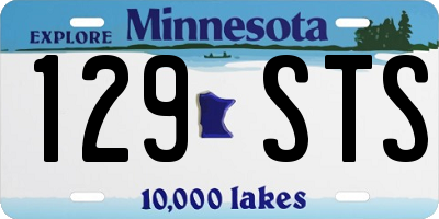 MN license plate 129STS