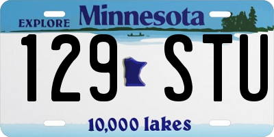 MN license plate 129STU