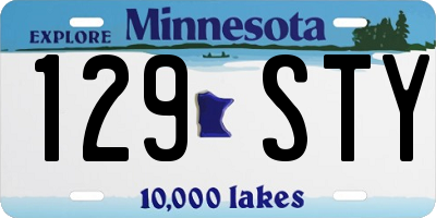 MN license plate 129STY