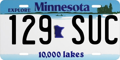 MN license plate 129SUC