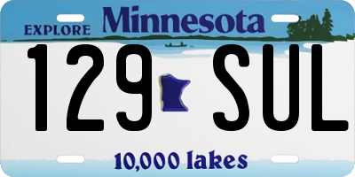MN license plate 129SUL