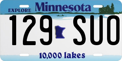 MN license plate 129SUO