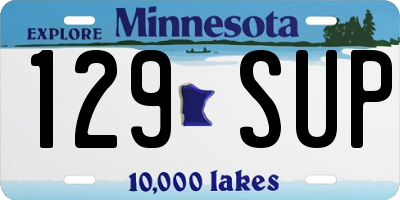 MN license plate 129SUP