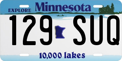 MN license plate 129SUQ