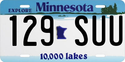 MN license plate 129SUU
