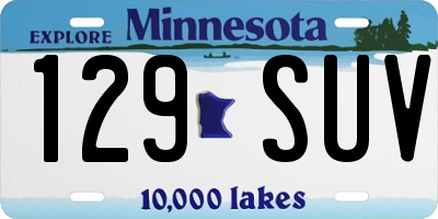 MN license plate 129SUV