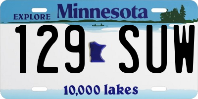 MN license plate 129SUW