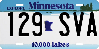 MN license plate 129SVA