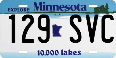 MN license plate 129SVC