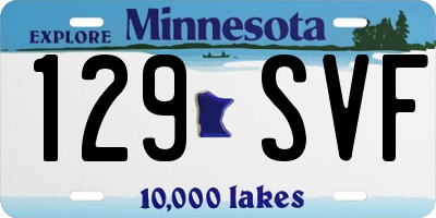 MN license plate 129SVF