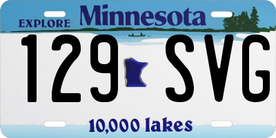 MN license plate 129SVG