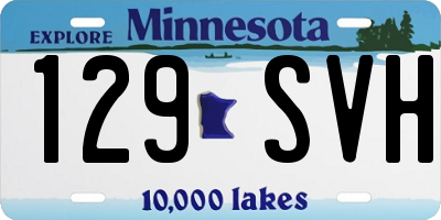 MN license plate 129SVH
