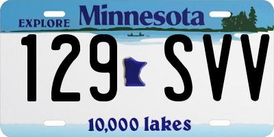 MN license plate 129SVV