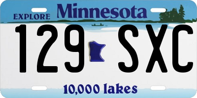 MN license plate 129SXC