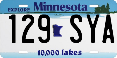 MN license plate 129SYA