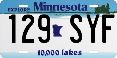 MN license plate 129SYF