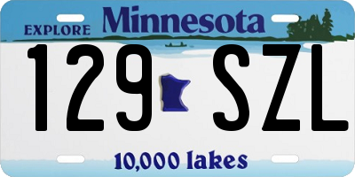MN license plate 129SZL