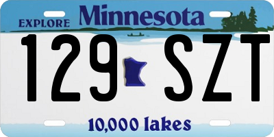MN license plate 129SZT
