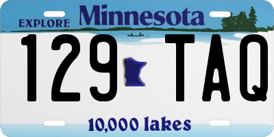 MN license plate 129TAQ