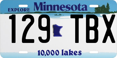 MN license plate 129TBX