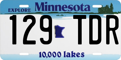 MN license plate 129TDR
