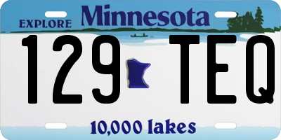MN license plate 129TEQ