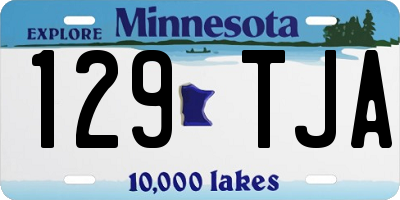 MN license plate 129TJA