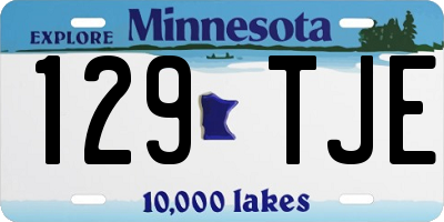 MN license plate 129TJE
