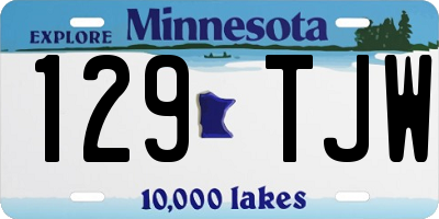 MN license plate 129TJW