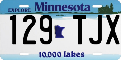 MN license plate 129TJX