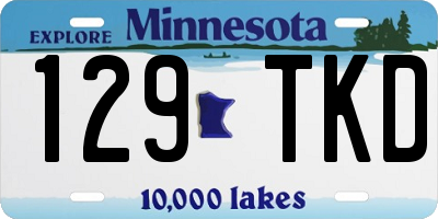 MN license plate 129TKD