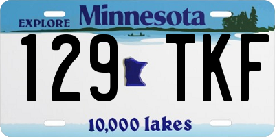 MN license plate 129TKF