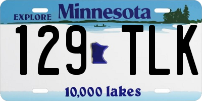 MN license plate 129TLK