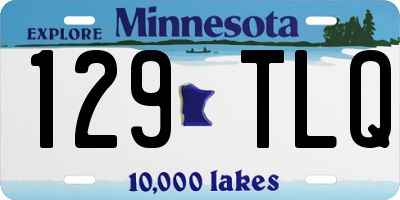 MN license plate 129TLQ