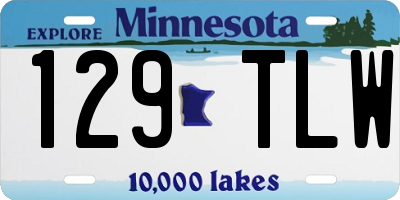 MN license plate 129TLW