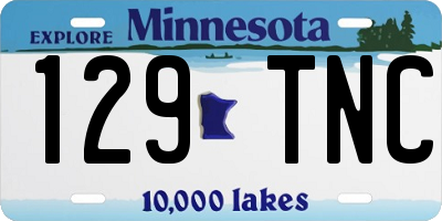 MN license plate 129TNC