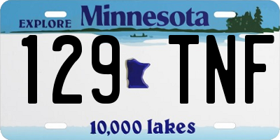 MN license plate 129TNF
