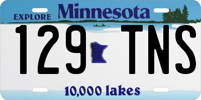 MN license plate 129TNS
